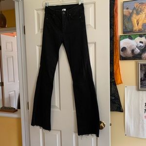Stretchy frayed hem flare high waist H&M jeans 26